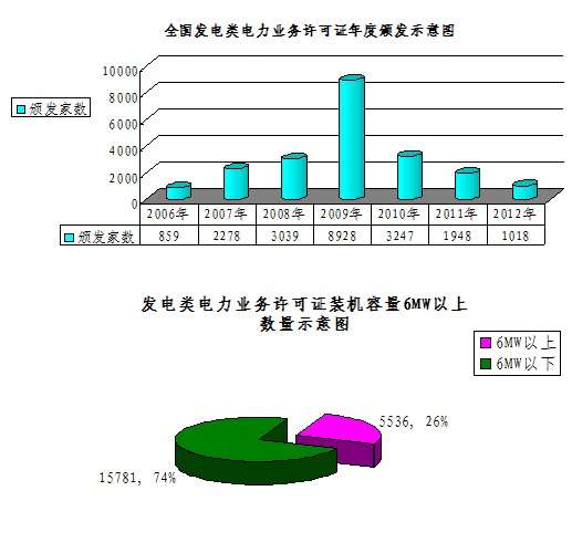 （一）发电类电力业务许可证