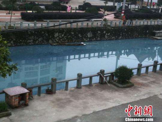 浙江温州因乳胶水泄漏现“蓝色多瑙河”(图)